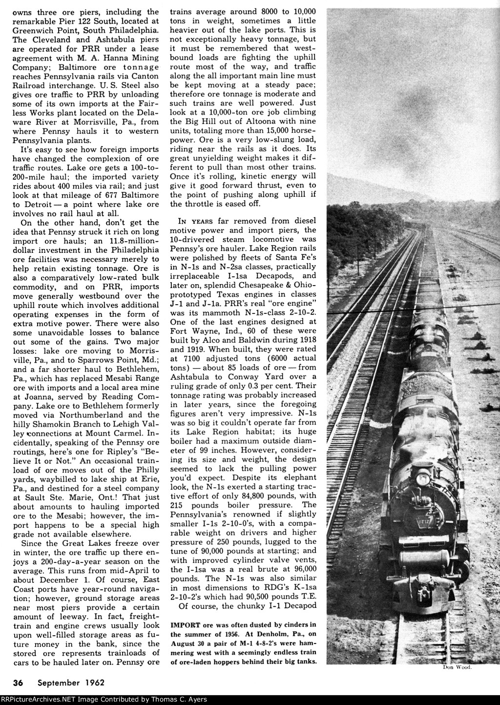 PRR "No. 2 Ore Hauler," Page 36, 1962